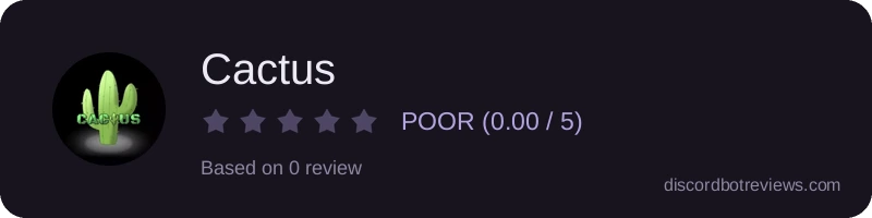 Rating widget preview for Cactus
