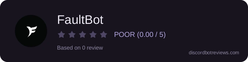 Rating widget preview for FaultBot