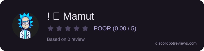 Rating widget preview for ! 🌸 Mamut