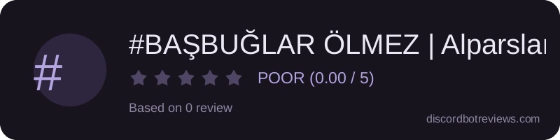 Rating widget preview for #BAŞBUĞLAR ÖLMEZ | AlparslanTürkeş#7604