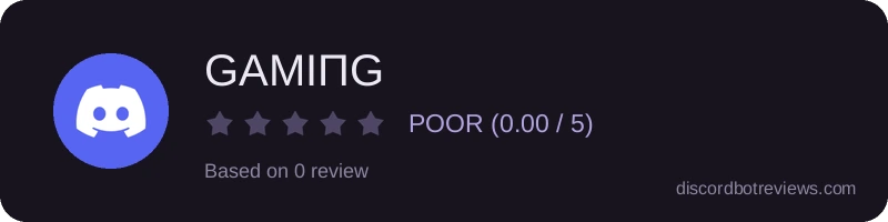 Rating widget preview for GAMIΠG