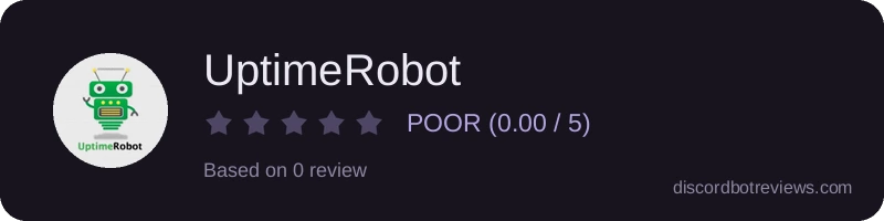 Rating widget preview for UptimeRobot