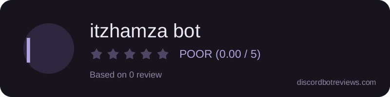 Rating widget preview for itzhamza bot
