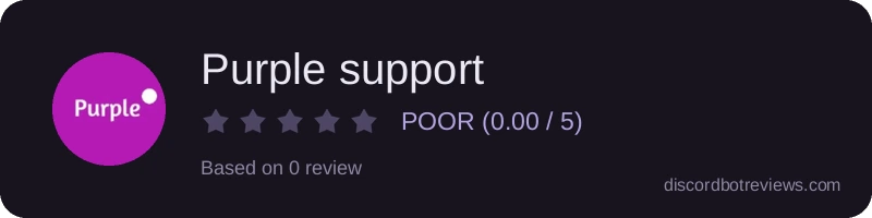 Rating widget preview for Purple support