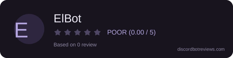 Rating widget preview for ElBot