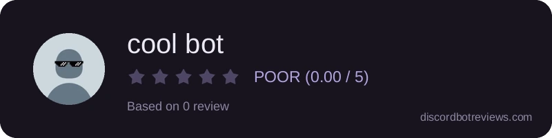 Rating widget preview for cool bot
