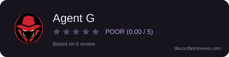 Rating widget preview for Agent G 