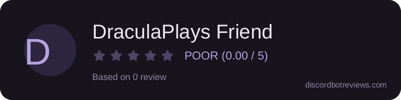 Rating widget preview for DraculaPlays Friend