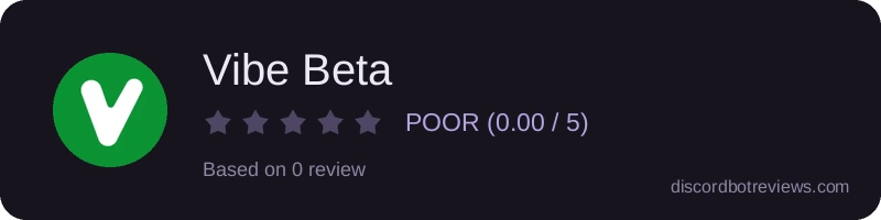Rating widget preview for Vibe Beta