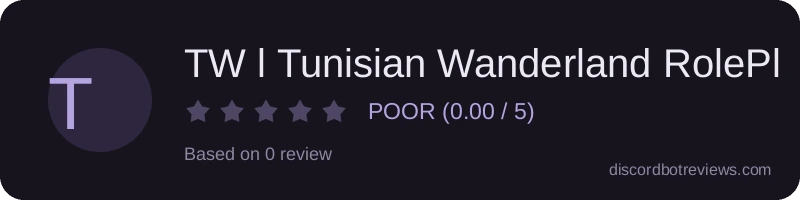 Rating widget preview for TW l Tunisian Wanderland RolePlay MTA