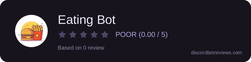Rating widget preview for Eating Bot