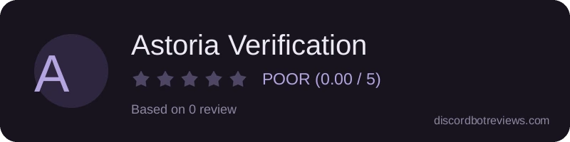 Rating banner for Astoria Verification