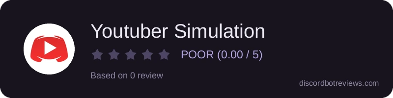 Rating widget preview for Youtuber Simulation