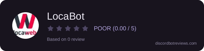 Rating widget preview for LocaBot