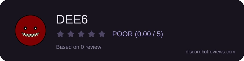 Rating widget preview for DEE6