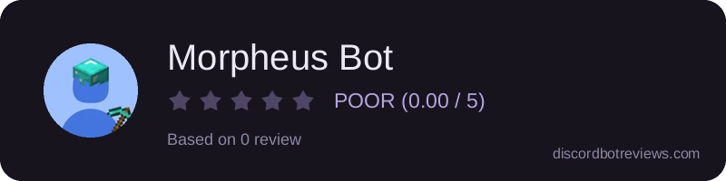 Rating widget preview for Morpheus Bot