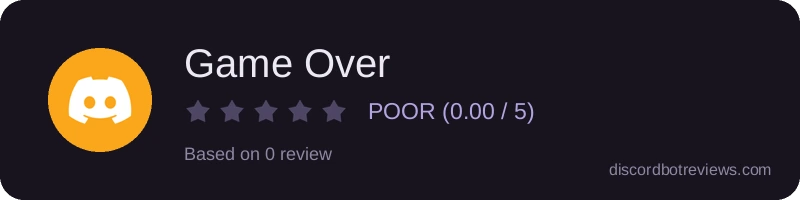 Rating banner for Game Over