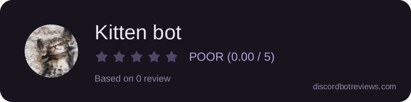 Rating widget preview for Kitten bot