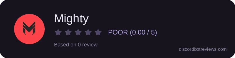 Rating widget preview for Mighty