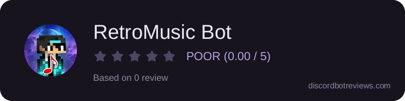 Rating banner for RetroMusic Bot