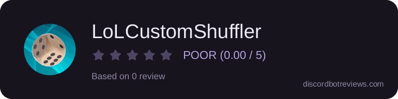 Rating widget preview for LoLCustomShuffler