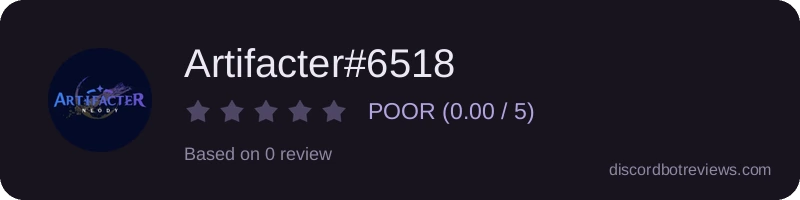 Rating widget preview for Artifacter#6518