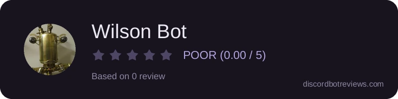 Rating widget preview for Wilson Bot