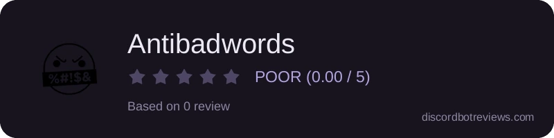 Rating widget preview for Antibadwords