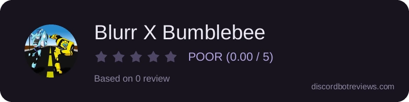 Rating widget preview for Blurr X Bumblebee