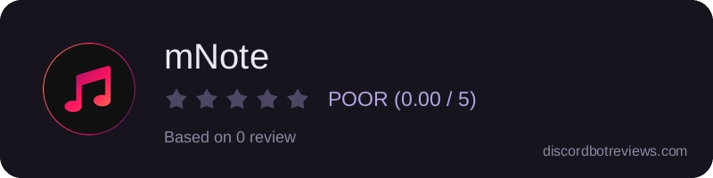 Rating widget preview for mNote