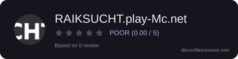 Rating widget preview for RAIKSUCHT.play-Mc.net
