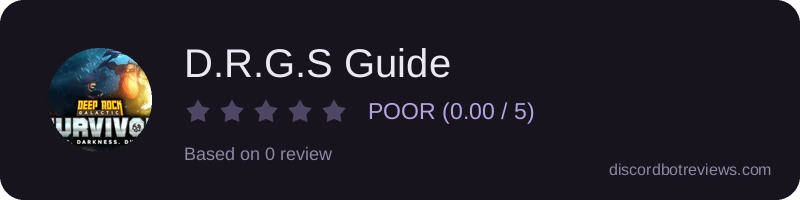 Rating widget preview for D.R.G.S Guide