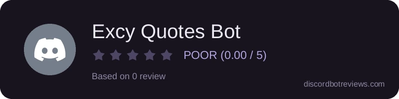 Rating widget preview for Excy Quotes Bot