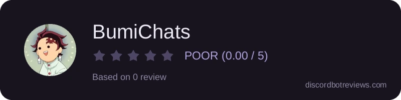 Rating widget preview for BumiChats