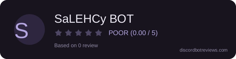 Rating widget preview for SaLEHCy BOT