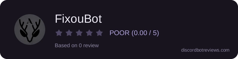 Rating widget preview for FixouBot