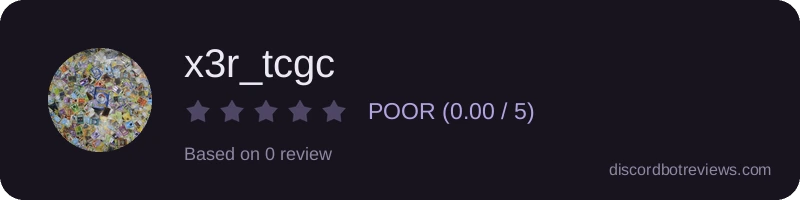 Rating widget preview for x3r_tcgc
