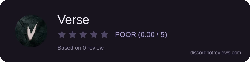 Rating widget preview for Verse