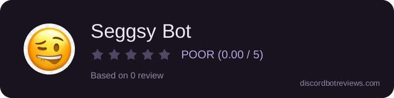 Rating widget preview for Seggsy Bot