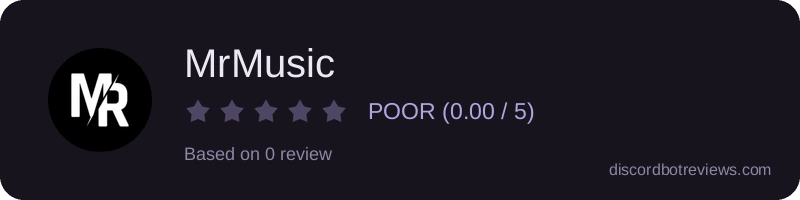 Rating widget preview for MrMusic