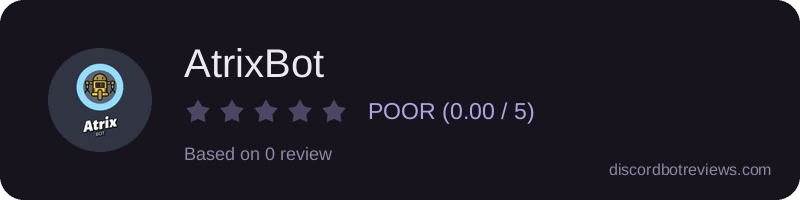 Rating widget preview for AtrixBot