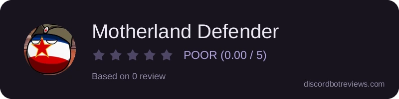 Rating widget preview for Motherland Defender