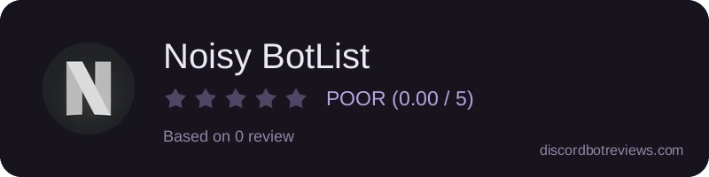 Rating widget preview for Noisy BotList