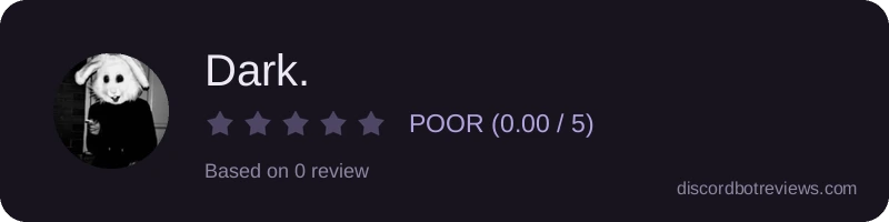 Rating widget preview for Dark.