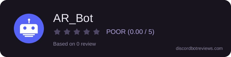 Rating widget preview for AR_Bot