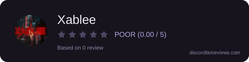 Rating widget preview for Xablee