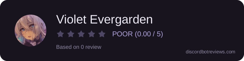 Rating widget preview for Violet Evergarden