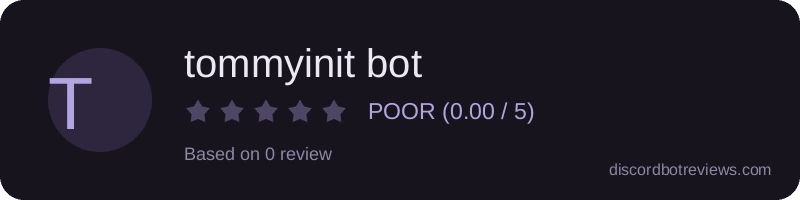 Rating widget preview for tommyinit bot