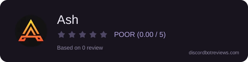 Rating widget preview for Ash