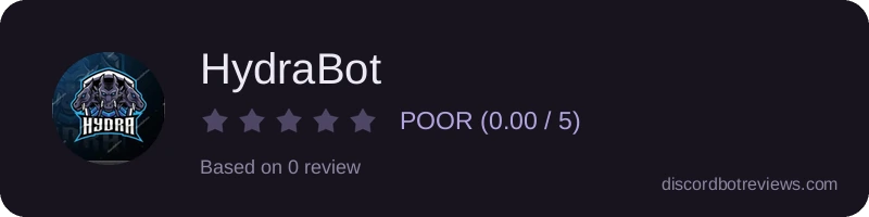 Rating banner for HydraBot